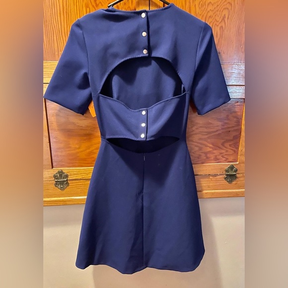 Zara Short Sleeve Blue Mini Dress - Picture 2 of 2
